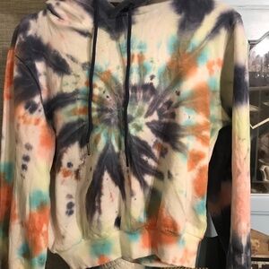 ARFM Tie Dye Cropped Sweatshirt Hoodie Size Xs